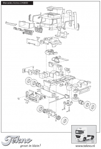 Kit de Construction Mercedes Actros LH Megaspace 4x2