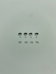 Ovale lightholder pin downward chrome (4pcs)
