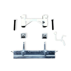Trailer support legs + bumper steering axle chassis
