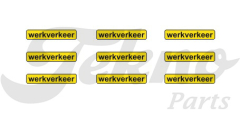 Werkverkeer bord klein reflecterend decal