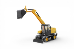 EMEK - Wheel Excavator with chains Yellow