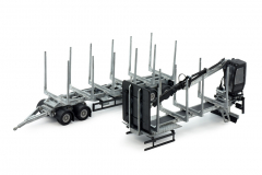Swedish logging transport construction with crane kit