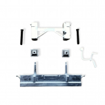 Trailer support legs + bumper steering axle chassis