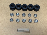 Supersingle rim chrome, tire and axle set (10pcs)