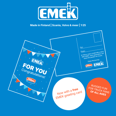 Free greeting card with every EMEK model 
