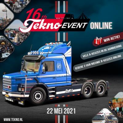 Zaterdag 22 mei Tekno Event - ONLINE